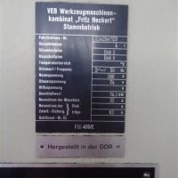 Milling Machine - Vertical WMW Fritz Heckert FSS400/E