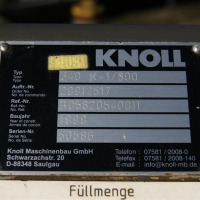 Swarf Conveyor Knoll 340K-1/800