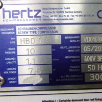Schraubenkompressor Hertz HBD7