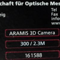 Sistema de cámara 3D ARAMIS GOM 300 / 2.3M