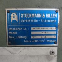 Plate Shear - Mechanical Stückmann&Hillen 16505