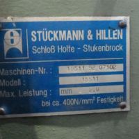 Plate Shear - Mechanical Stückmann&Hillen 15511