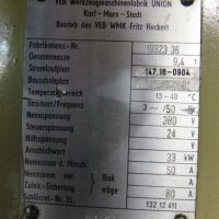 Mecanismo taladrador de mesa UNION KARL MARX STADT BFT 90/5