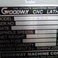 CNC Lathe GOODWAY GA 2800