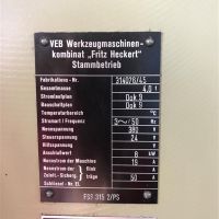 Milling Machine - Vertical WMW Heckert FSS 315 2/PS