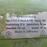 Handspindelpresse VEB Gerätebau Oranienburg PSHS 10