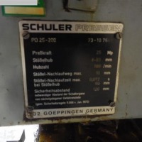 Einständerexzenterpresse SCHULER PD 25/200