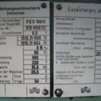 Doppelständerexzenterpresse WMW-ZEULENRODA PED 100/II
