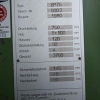 Eccentric Press - Single Column Heilbronn Masch.bau Gesellschaft EP75