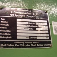 Prensa de doble soporte - hidráulica DIEFFENBACHER PO 160