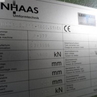 Double Column Drawing Press - Hydraulic LEINHAAS NDDP-UR 11-1600,S1 NE 6