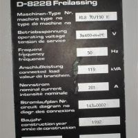 Druckluft- / Vakuum- /Thermoformmaschine KIEFEL THERMOFORM KLS 70/190K