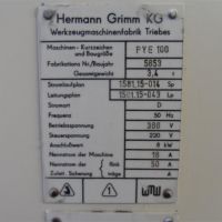 Single Column Press - Hydraulic WMW Hermann Grimm PYE 100