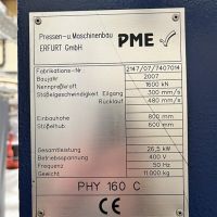 Single Column Press - Hydraulic PME PHY 160C