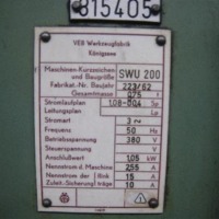 Werkzeugschleifmaschine WERKZEUGFABR. KOENIGSEE SWU 200