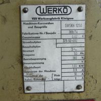 Afiladora de hoja de sierra VEB WERKÖ SWSKH 1250