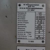 Rotary Table - Boring WMW "FRITZ HECKERT" TI 1800