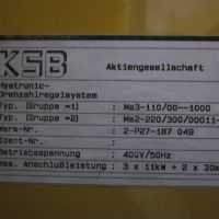 PLC / armario eléctrico - regulador de revoluciones KSB AG Hyatronic MA - 89