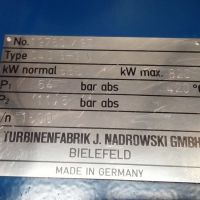 Steam Turbine Nadrowski Bielefeld C4DS-GVI