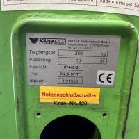 Żuraw VETTER FOERDERTECHNIK M2,5-10,0