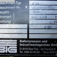 Schrottpresse BIG PRESSEN BAD TOELZ F26