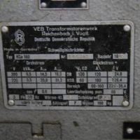 Transformador de soldadura VEB TRANSFORMATORENWERK RGa 160