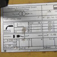 Schweißanlage Oerlikon CPGL 454