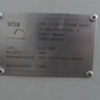 Instalacja filtrująca Hör Filtertechnik AFS 1600