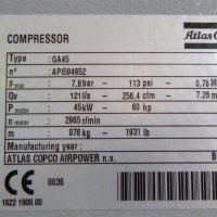 screw compressor Atlas Copco GA 45