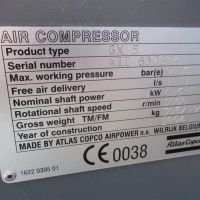 screw compressor Atlas Copco GX5 FF