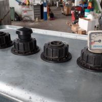 Oil combi tank with housing double walled Dehoust PE-Kombi-Tank