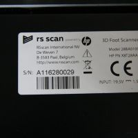 3 D foot scanner rs scan International hp 28BA0100